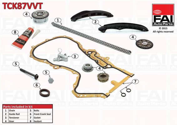 FAI AutoParts TCK87VVT Timing Chain Kit