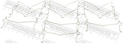 Spring, disc brake pad FEBEST 0103-002-PCS10