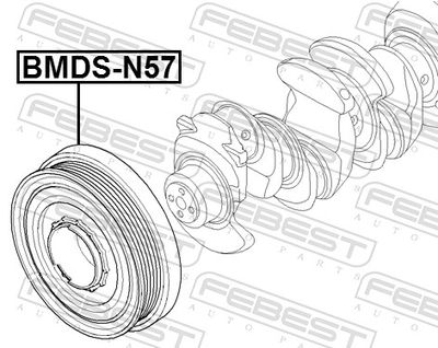 Belt Pulley, crankshaft FEBEST BMDS-N57