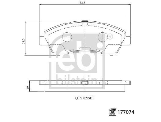 FEBI BILSTEIN 177074 Brake Pad Set, disc brake