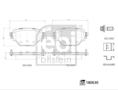 Brake Pad Set, disc brake FEBI BILSTEIN 180630