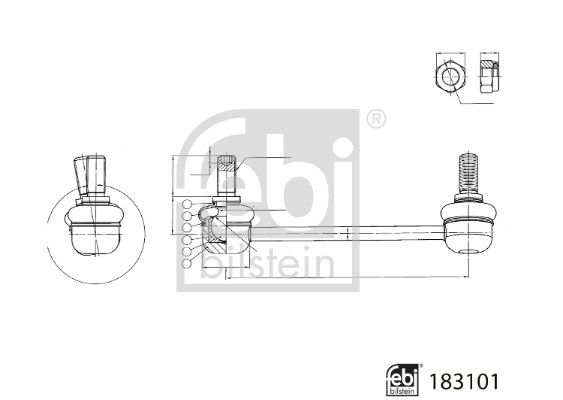 FEBI BILSTEIN 183101 Link/Coupling Rod, stabiliser bar