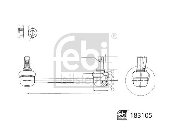 FEBI BILSTEIN 183105 Link/Coupling Rod, stabiliser bar