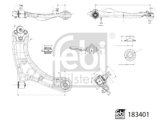 FEBI BILSTEIN 183401 Control/Trailing Arm, wheel suspension