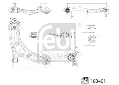 Control/Trailing Arm, wheel suspension FEBI BILSTEIN 183401