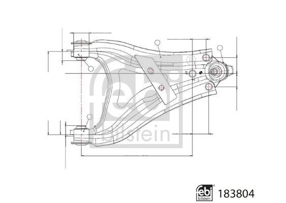 FEBI BILSTEIN 183804 Control/Trailing Arm, wheel suspension