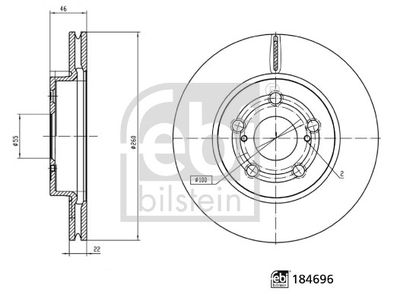 Brake Disc FEBI BILSTEIN 184696