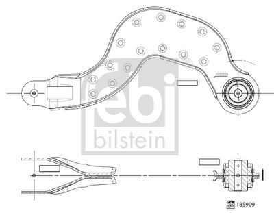 Control/Trailing Arm, wheel suspension FEBI BILSTEIN 185909