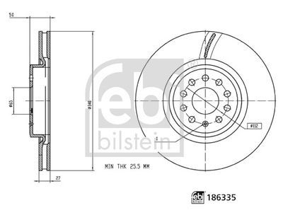 Brake Disc FEBI BILSTEIN 186335