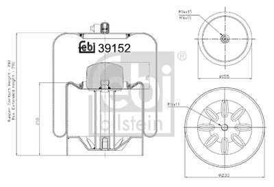 Bellow, air suspension FEBI BILSTEIN 39152