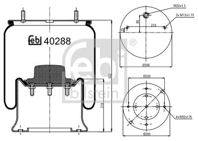 Bellow, air suspension FEBI BILSTEIN 40288