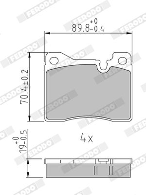 FERODO FDB163 Brake Pad Set, disc brake