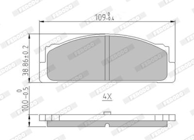 Brake Pad Set, disc brake FERODO FDB22