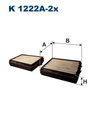 Filter, cabin air FILTRON K 1222A-2x