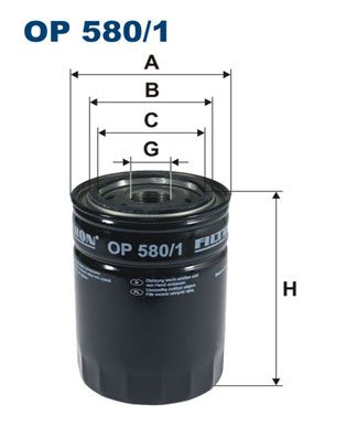 Oil Filter FILTRON OP 580/1