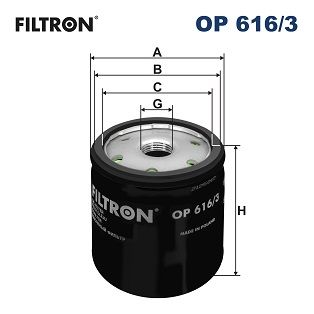 Oil Filter FILTRON OP 616/3