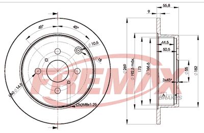 Brake Disc FREMAX BD-1221