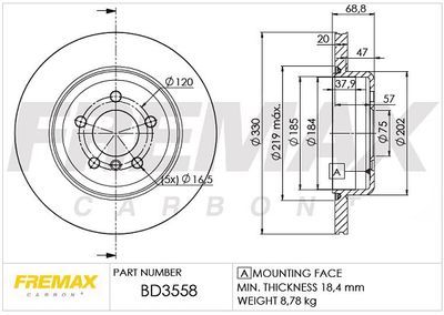 Brake Disc FREMAX BD-3558
