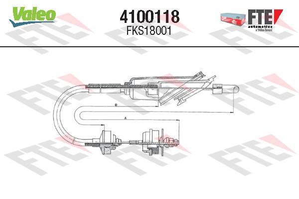 FTE 4100118 Cable Pull, clutch control