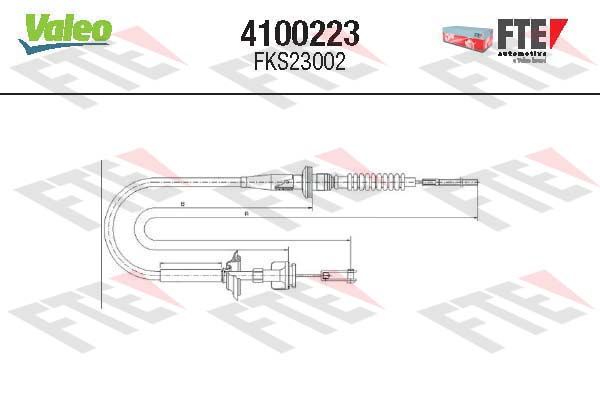 FTE 4100223 Cable Pull, clutch control