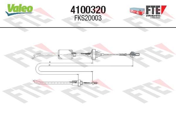 FTE 4100320 Cable Pull, clutch control