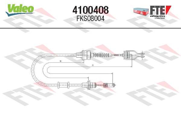 FTE 4100408 Cable Pull, clutch control