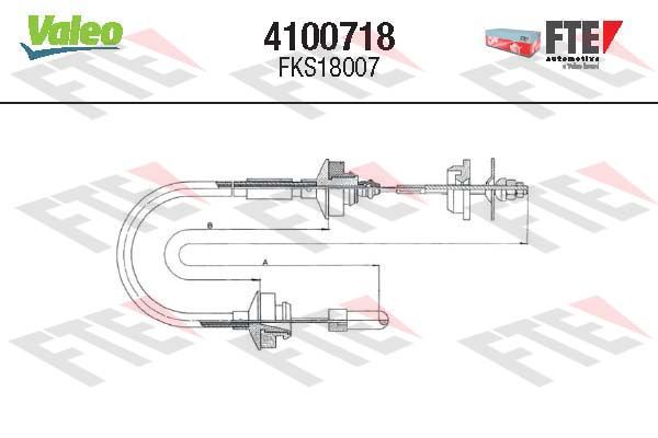 FTE 4100718 Cable Pull, clutch control