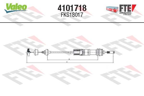 FTE 4101718 Cable Pull, clutch control