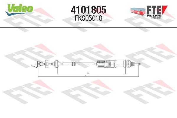 FTE 4101805 Cable Pull, clutch control