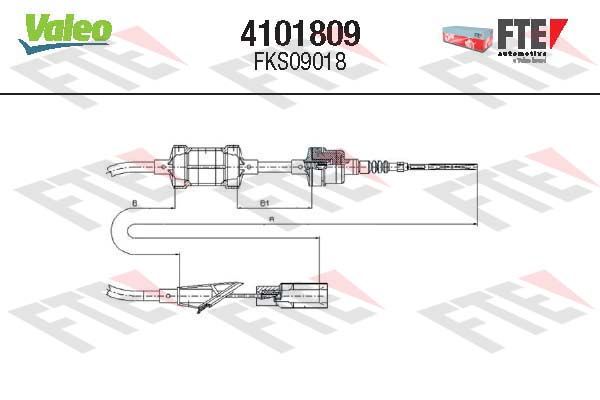 FTE 4101809 Cable Pull, clutch control