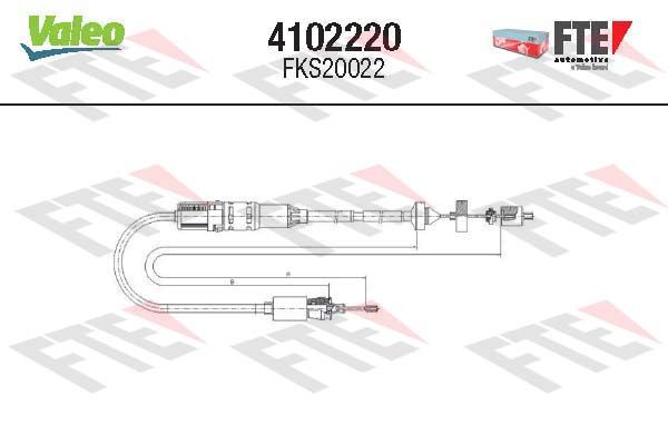 FTE 4102220 Cable Pull, clutch control