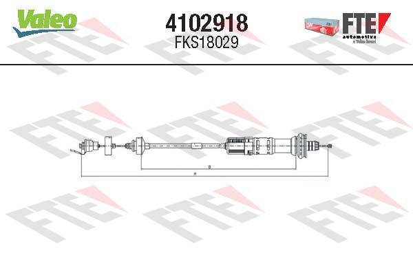 FTE 4102918 Cable Pull, clutch control