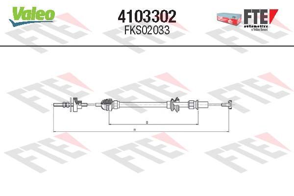 FTE 4103302 Cable Pull, clutch control