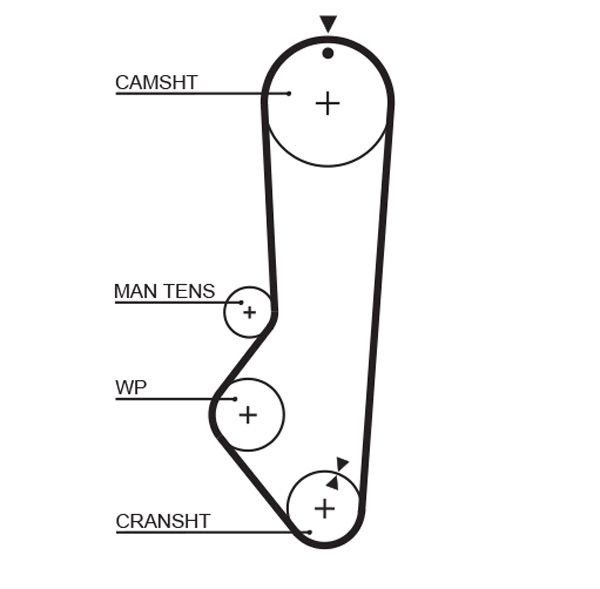 GATES 5224XS Timing Belt