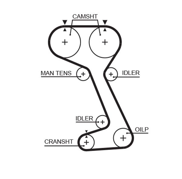 GATES 5242XS Timing Belt