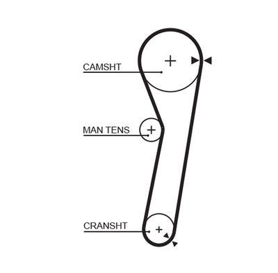 Timing Belt GATES 5260XS