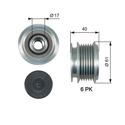 Alternator Freewheel Clutch GATES OAP7013