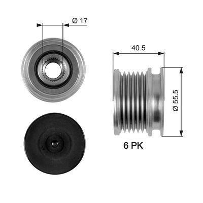 Alternator Freewheel Clutch GATES OAP7060