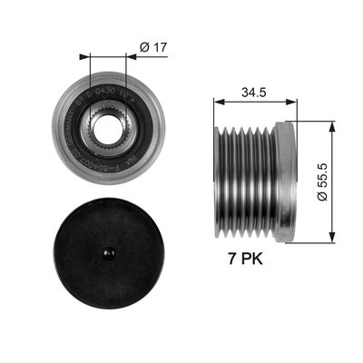 Alternator Freewheel Clutch GATES OAP7084