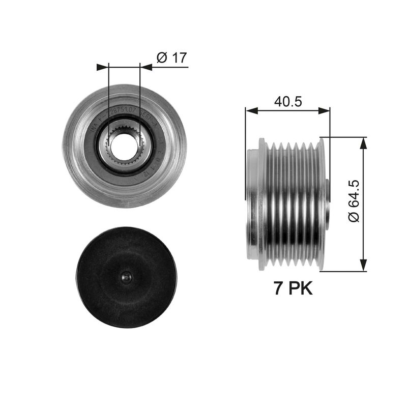 GATES OAP7094 Alternator Freewheel Clutch