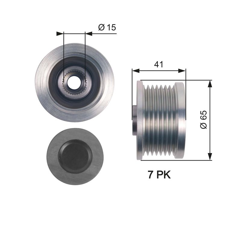 GATES OAP7125 Alternator Freewheel Clutch