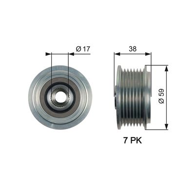 Alternator Freewheel Clutch GATES OAP7169