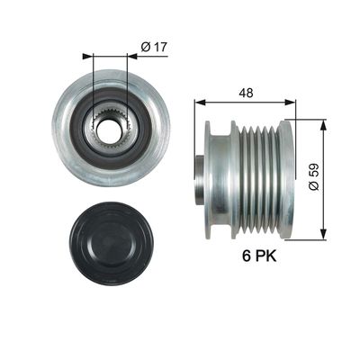 Alternator Freewheel Clutch GATES OAP7178