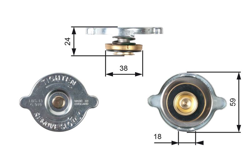 GATES RC115 Cap, radiator