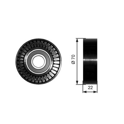 Deflection/Guide Pulley, V-ribbed belt GATES T36252