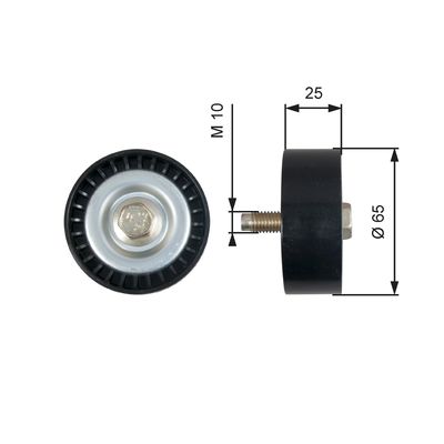 Deflection/Guide Pulley, V-ribbed belt GATES T36322