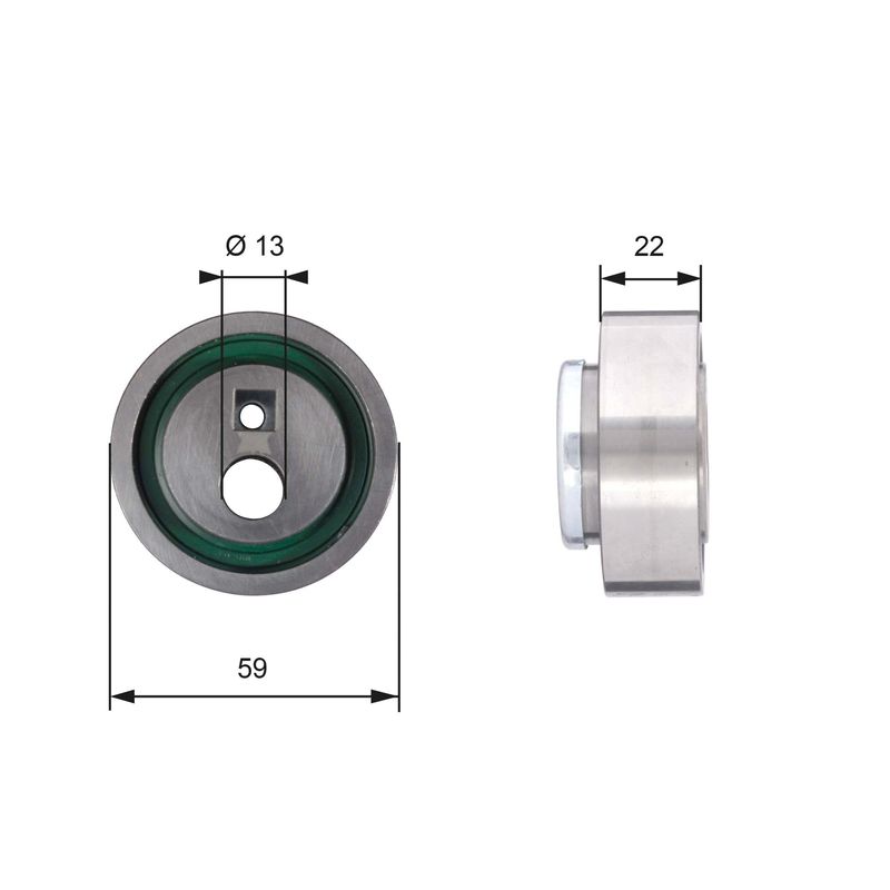 GATES T41129 Tensioner Pulley, timing belt