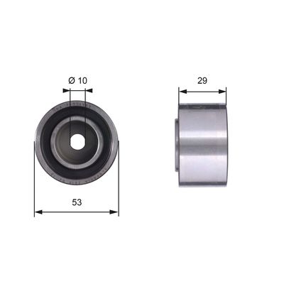 Deflection/Guide Pulley, timing belt GATES T42059