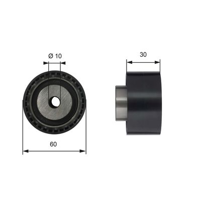 Deflection/Guide Pulley, timing belt GATES T42070