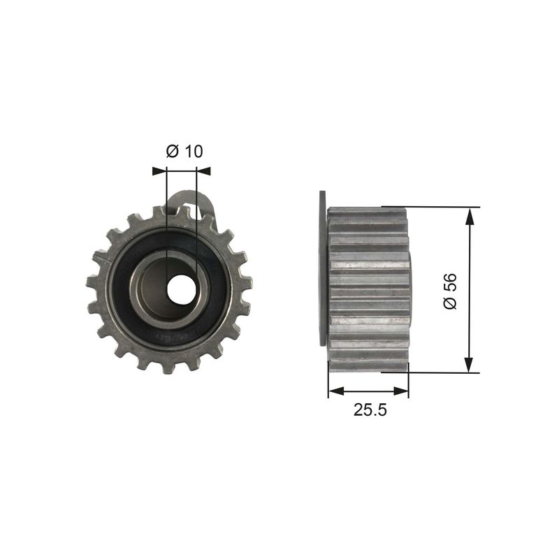 GATES T42073 Tensioner Pulley, timing belt